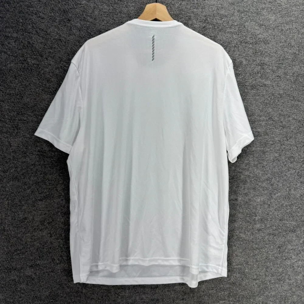 New Athletic Activewear T-Shirt Men 2XL White Crew Neck Short Sleeve Active